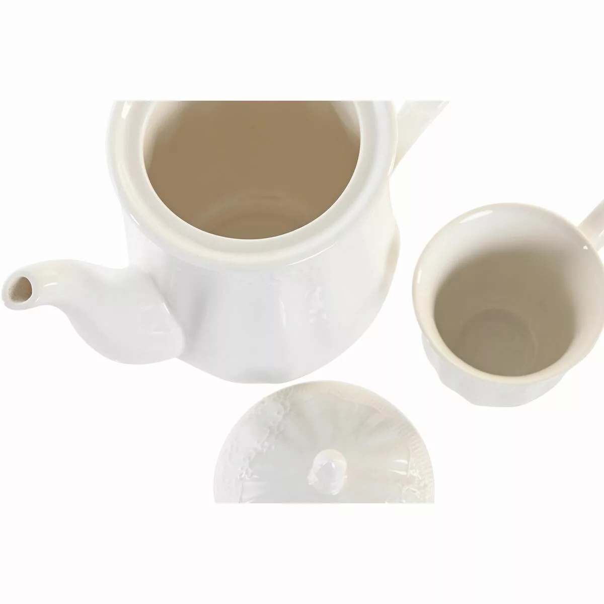 Satz Von Kaffeetassen Dkd Home Decor Natürlich Porzellan Weiß Bambus günstig online kaufen