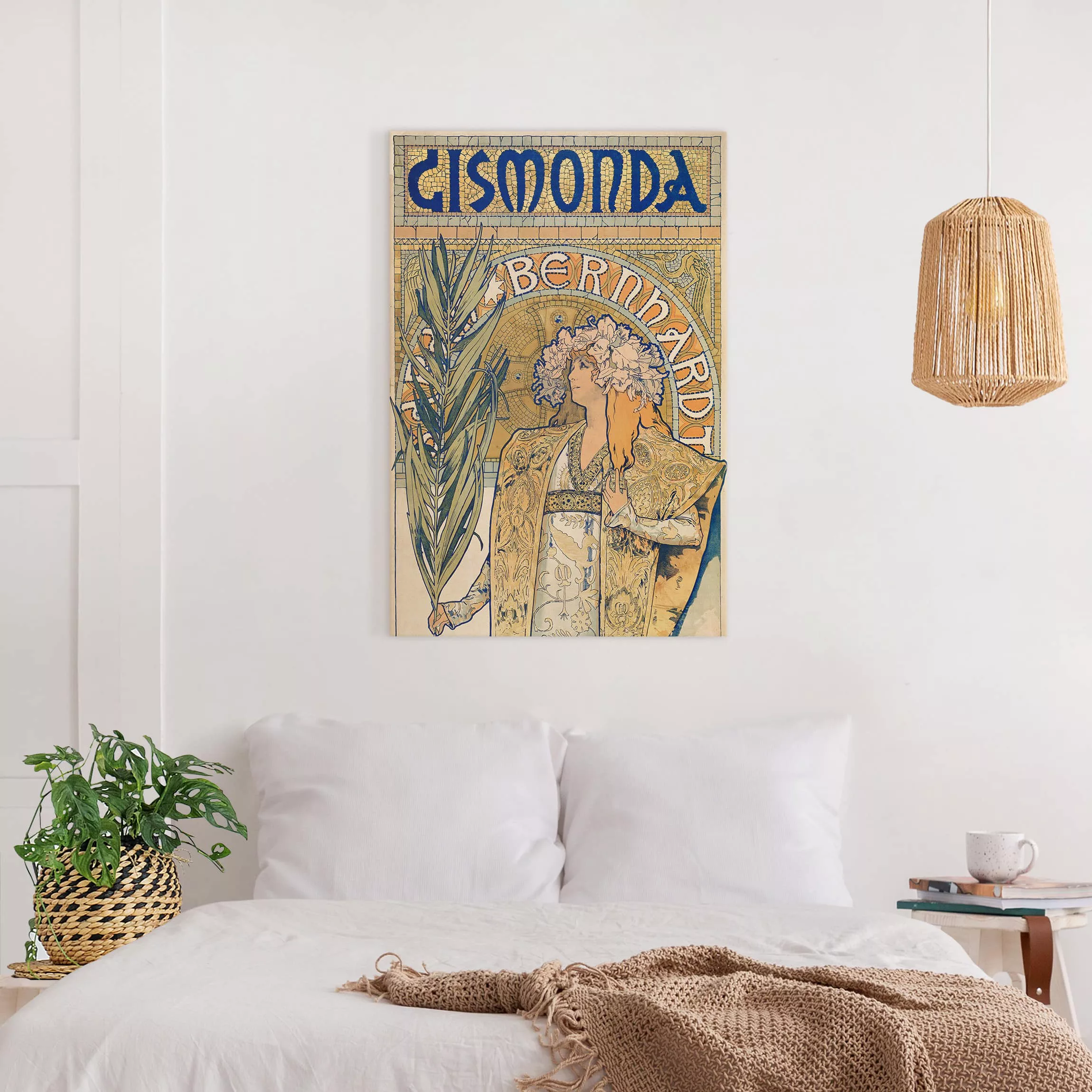Leinwandbild Portrait - Hochformat Alfons Mucha - Plakat für Theaterstück G günstig online kaufen