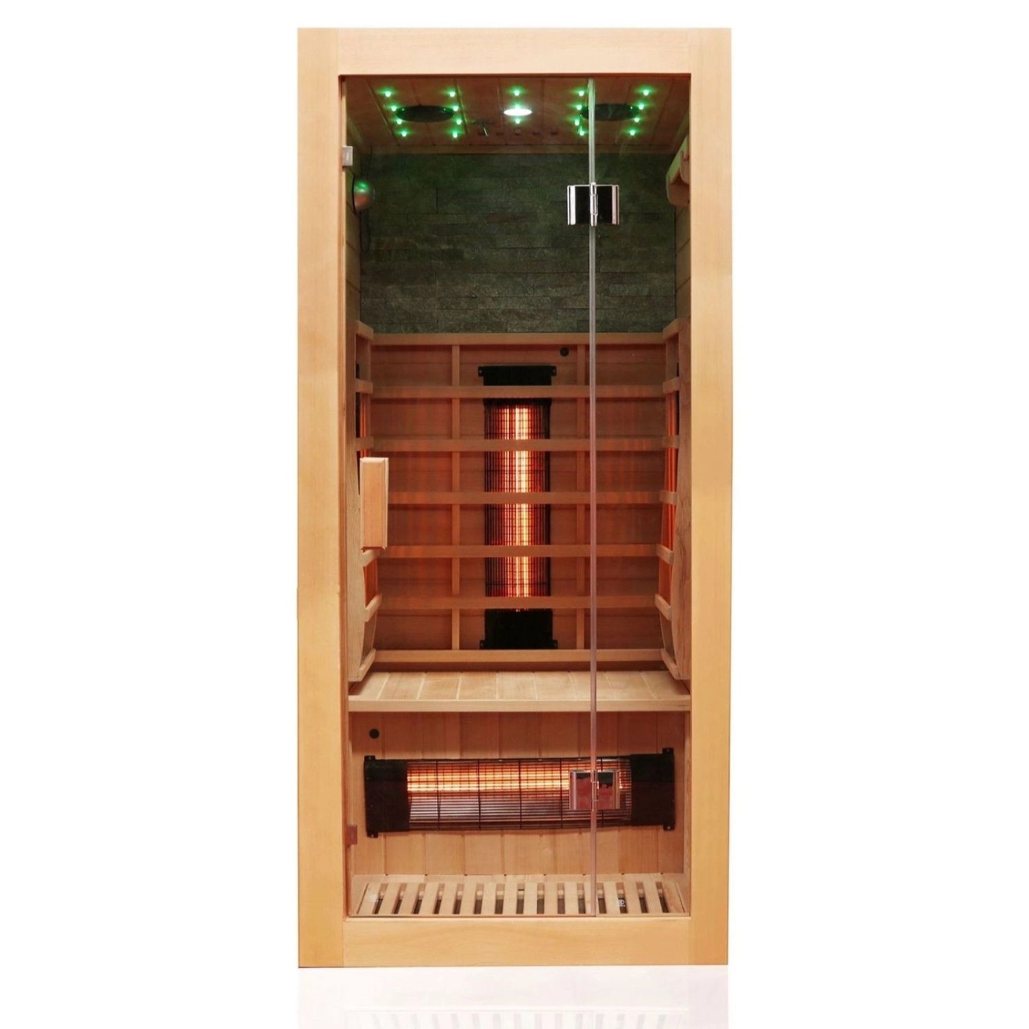 Dewello Infrarotkabine Sauna Milton 90cm x 90cm 1 Person Vollspektrum & Kar günstig online kaufen