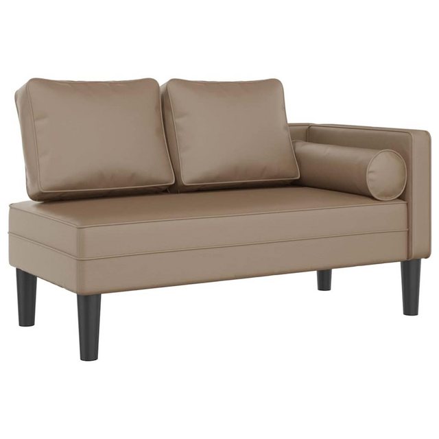 vidaXL Chaiselongue Chaiselongue mit Kissen Cappuccino Kunstleder, 1 Teile günstig online kaufen