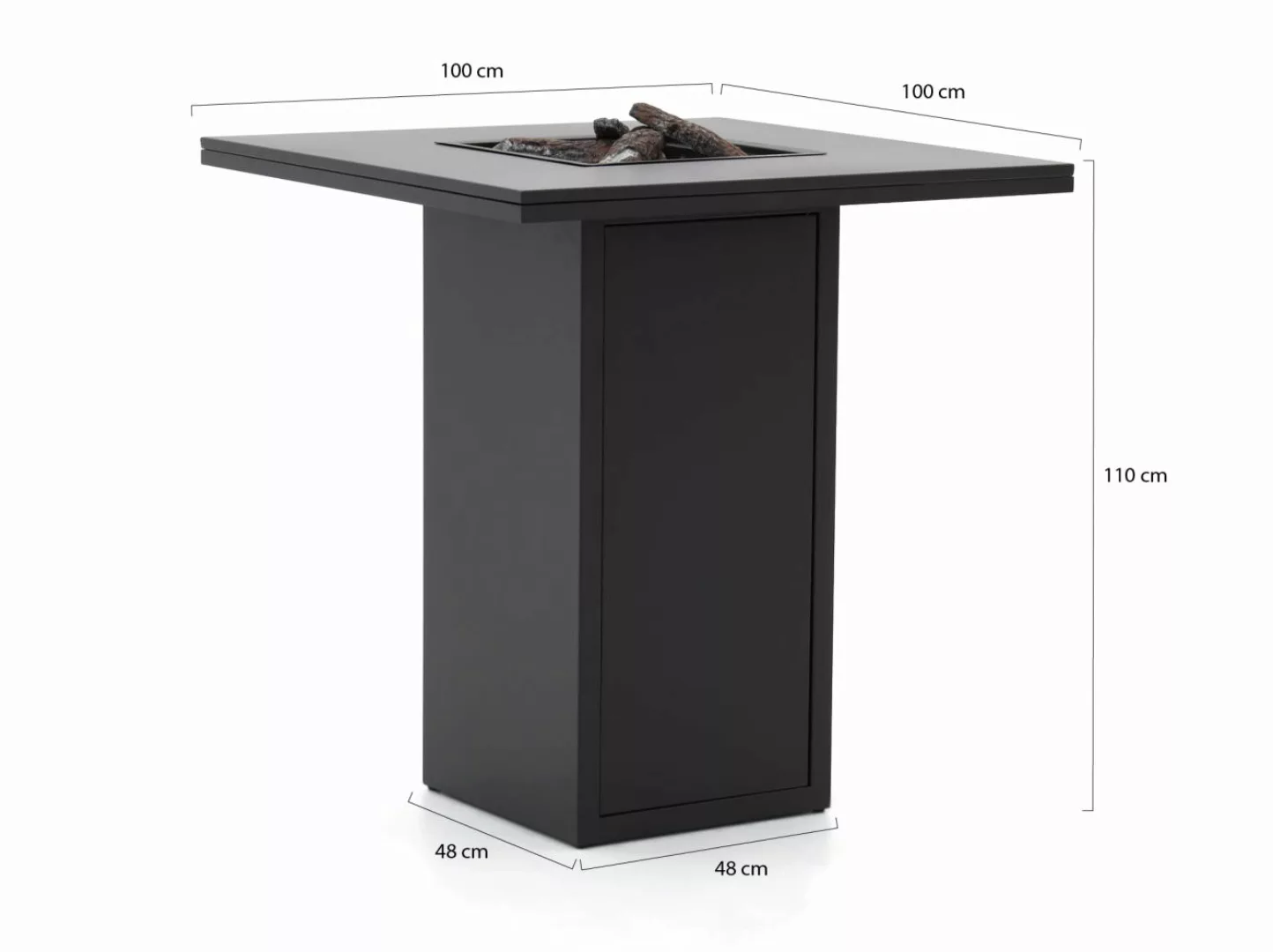 Cosiloft Bartisch Outdoor 100x100x110 cm günstig online kaufen