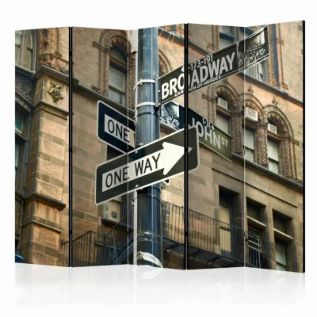 artgeist Paravent All roads lead to Broadway II [Room Dividers] mehrfarbig günstig online kaufen