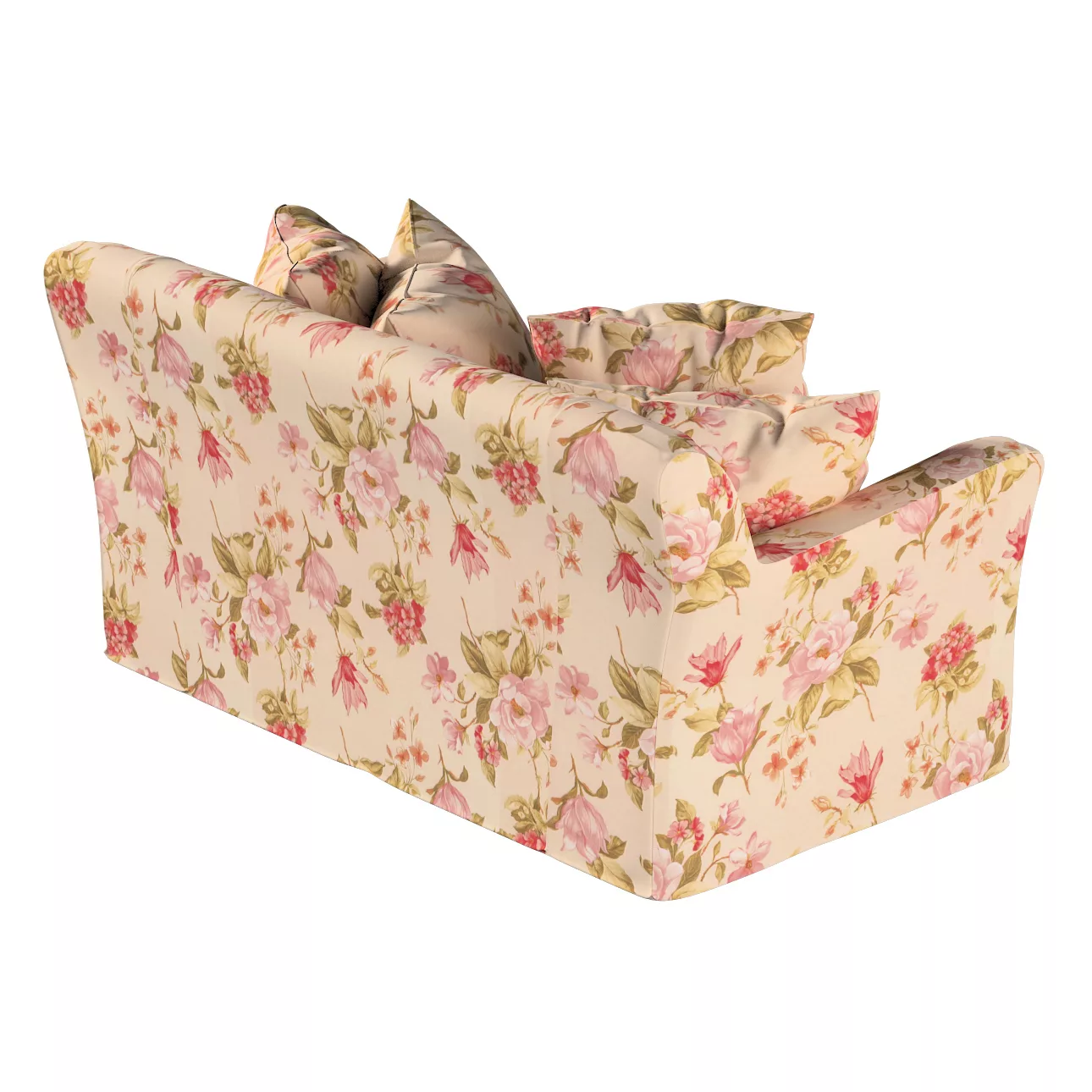 Bezug für Tomelilla 2-Sitzer Sofa nicht ausklappbar, creme-rosa, Sofahusse, günstig online kaufen