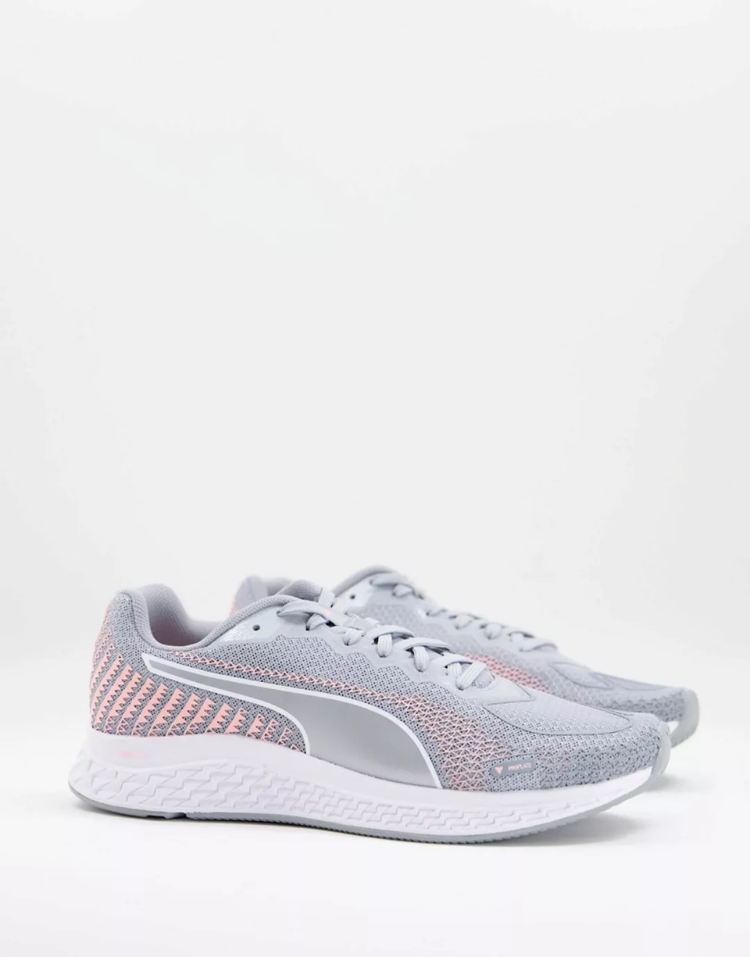 Puma – Speed Sutamina – Lauf-Sneaker in Grau und Rosa günstig online kaufen