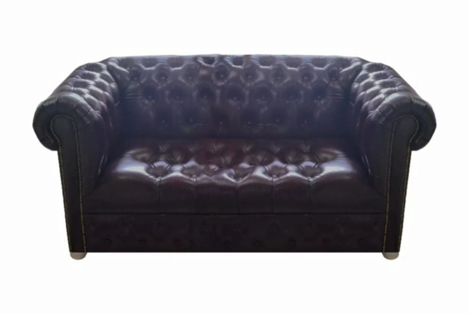 JVmoebel 2-Sitzer Sofa Zweisitzer Couch Chesterfield Wohnzimmer Leder Braun günstig online kaufen
