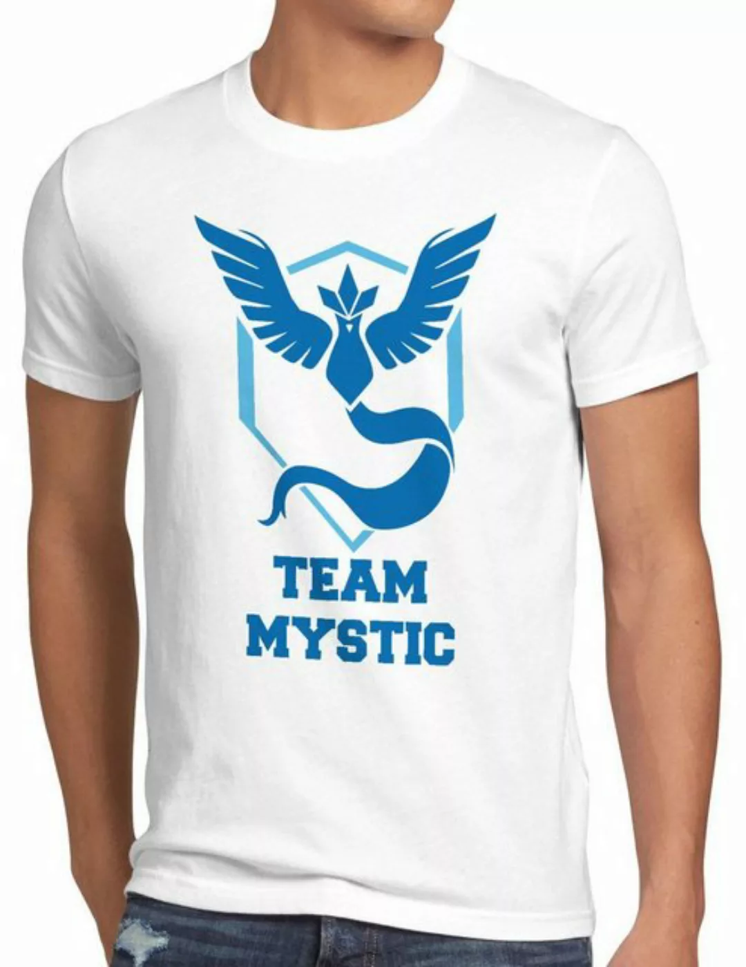 style3 Print-Shirt Herren T-Shirt Team Mystic Team Blau Blue Weisheit kampf günstig online kaufen