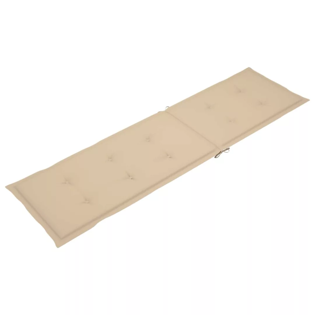 Liegestuhl-auflage Beige (75+105)x50x4 Cm günstig online kaufen