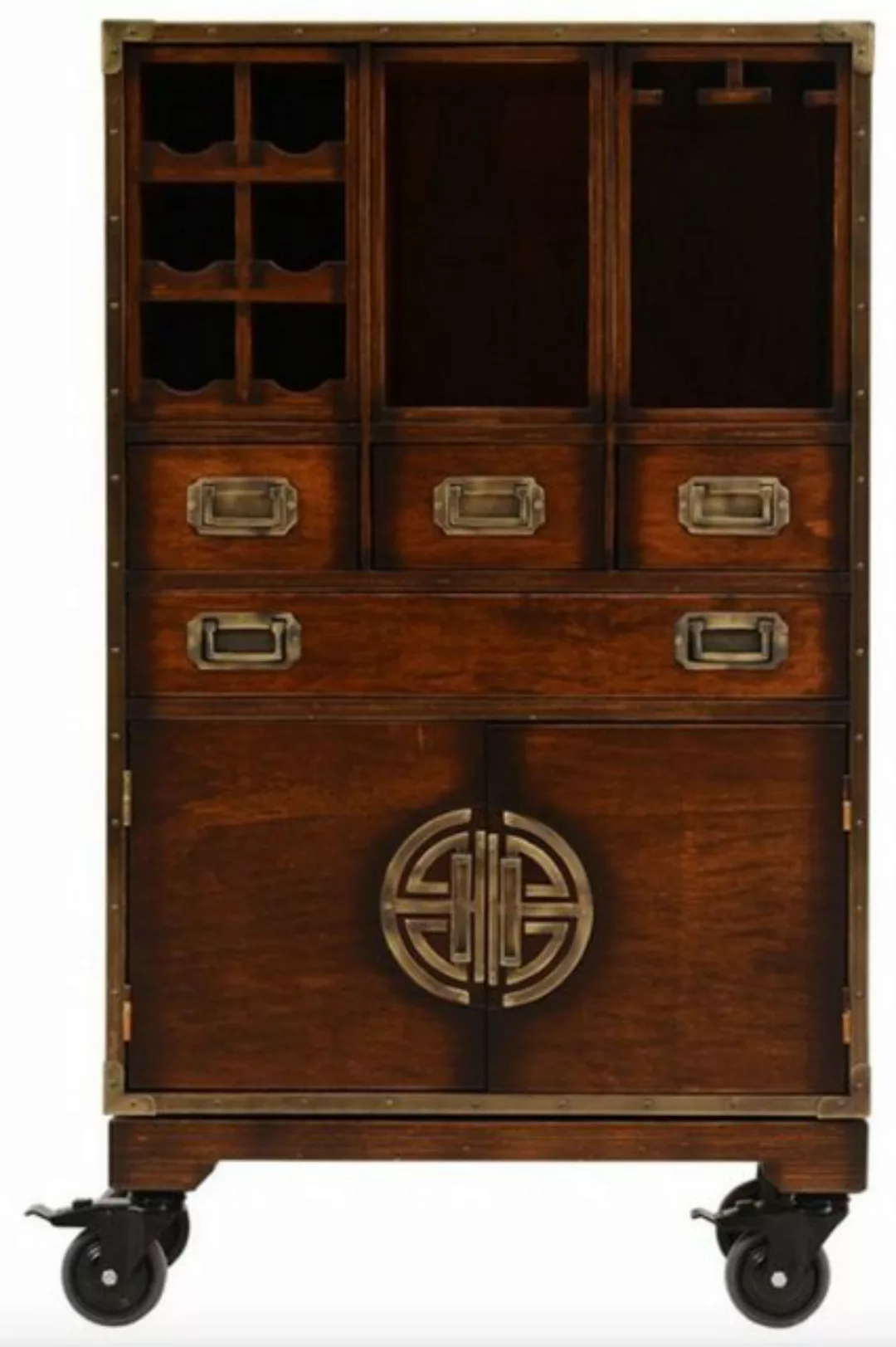 Casa Padrino Barschrank Casa Padrino Luxus Vintage Stil Barschrank mit Roll günstig online kaufen