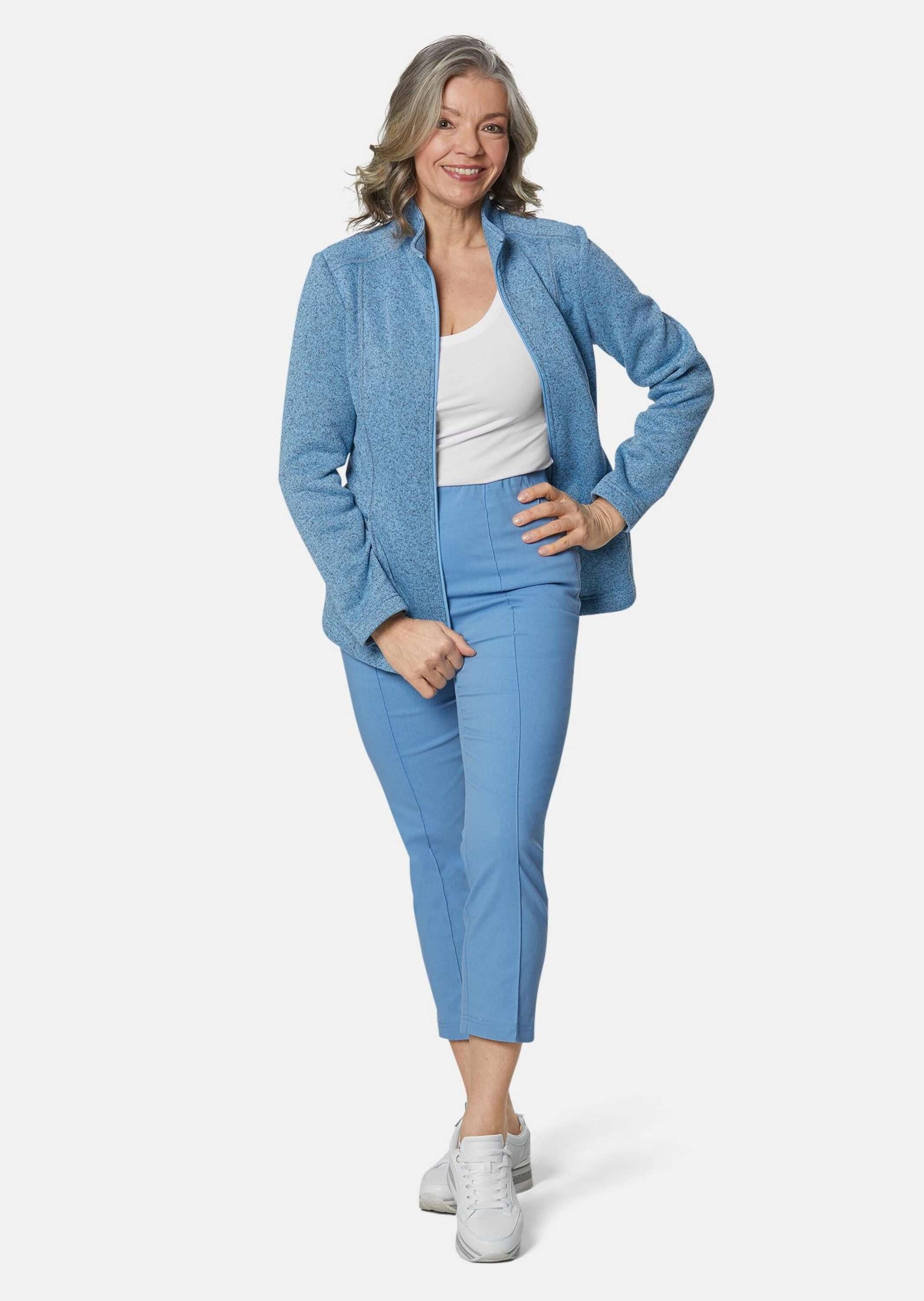 GOLDNER Fleecejacke Kurzgröße: Kuschelweiche Strickfleece-Jacke günstig online kaufen