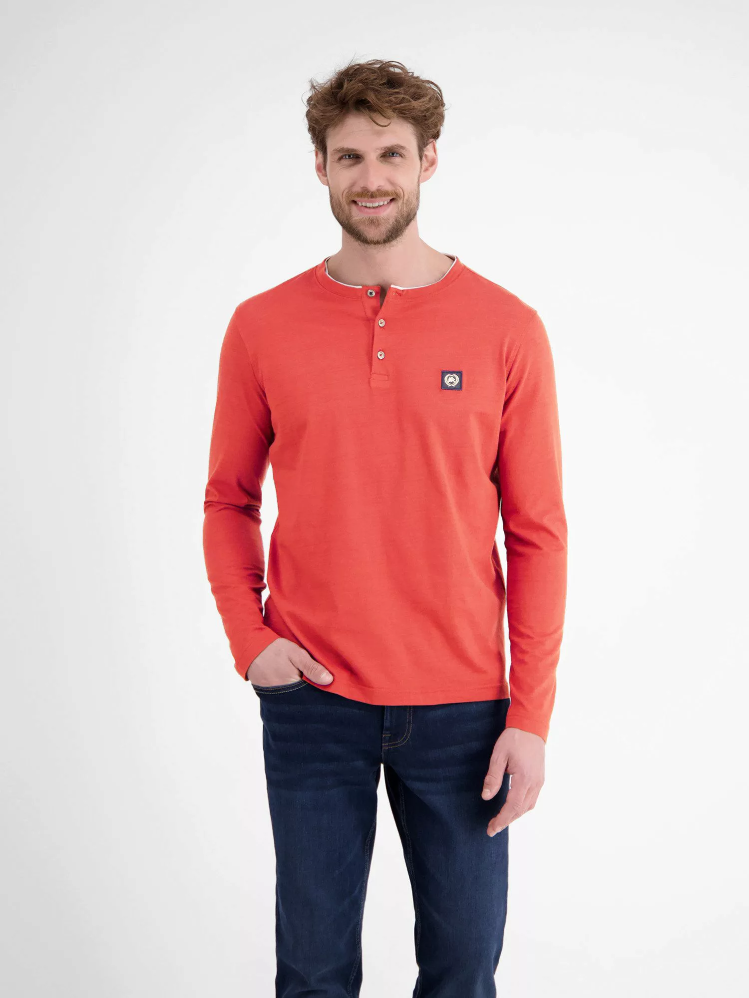LERROS Sweatshirt LERROS Serafino-Langarmshirt für Herren günstig online kaufen