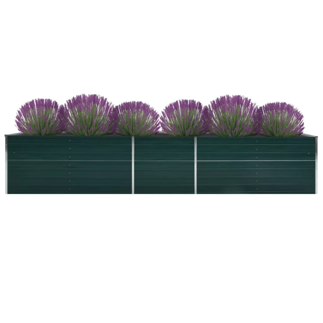 Garten-hochbeet Verzinkter Stahl 400x80x45 Cm Grün günstig online kaufen