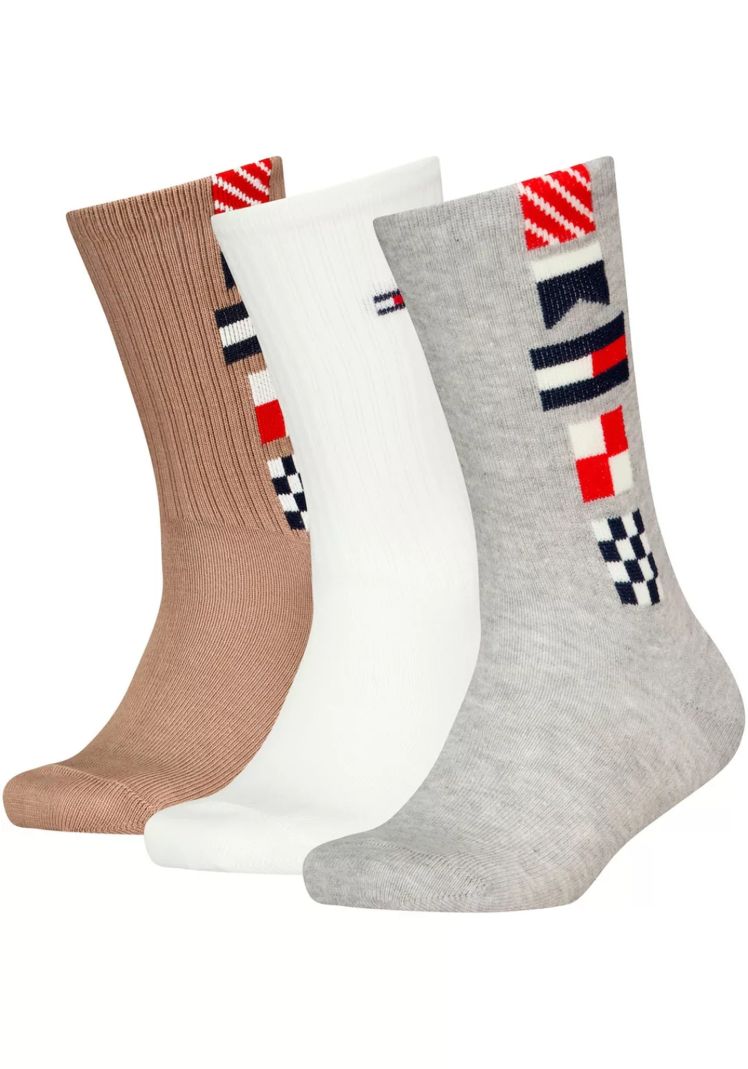 Tommy Hilfiger Socken, (3 Paar), mit auffälliger Musterung günstig online kaufen