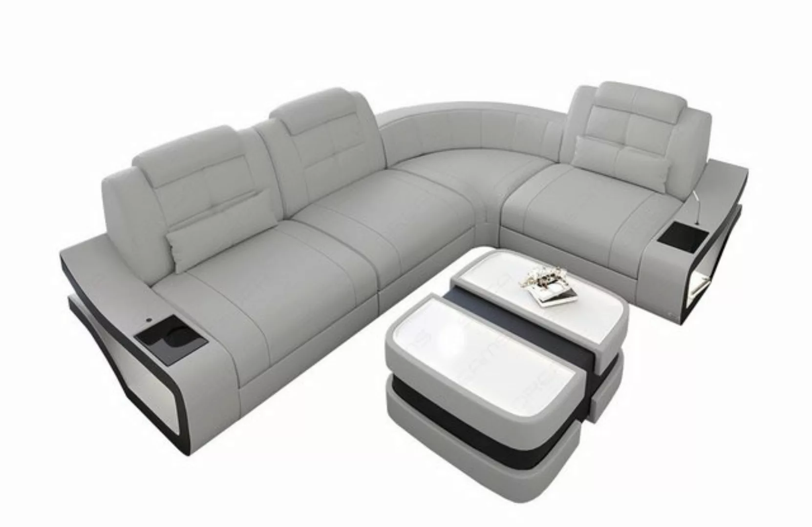 Sofa Dreams Ecksofa Leder Sofa Couch Elena L Form Ledercouch, L-Form Leders günstig online kaufen