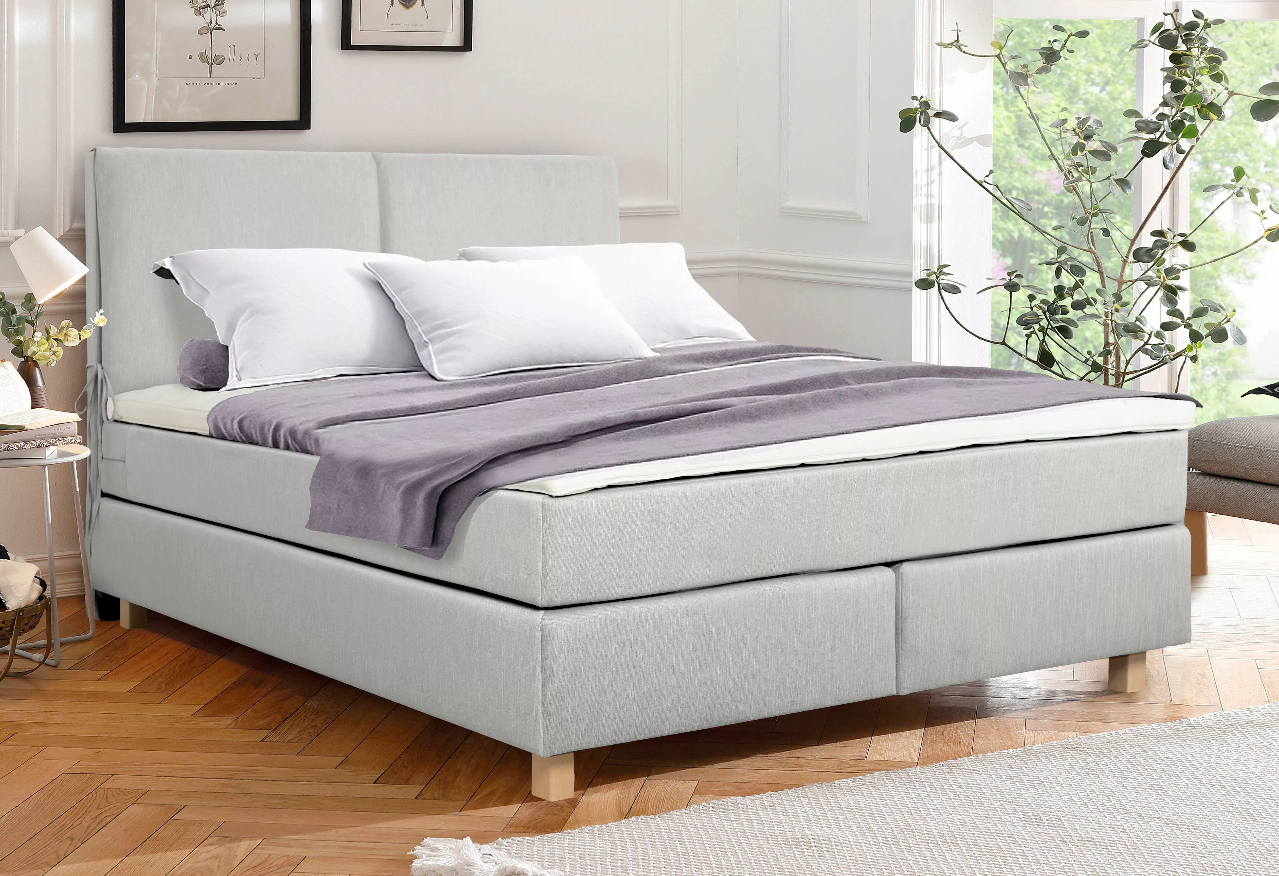 Home affaire Boxspringbett »Nele«, inkl. Topper im schlichtem Design günstig online kaufen