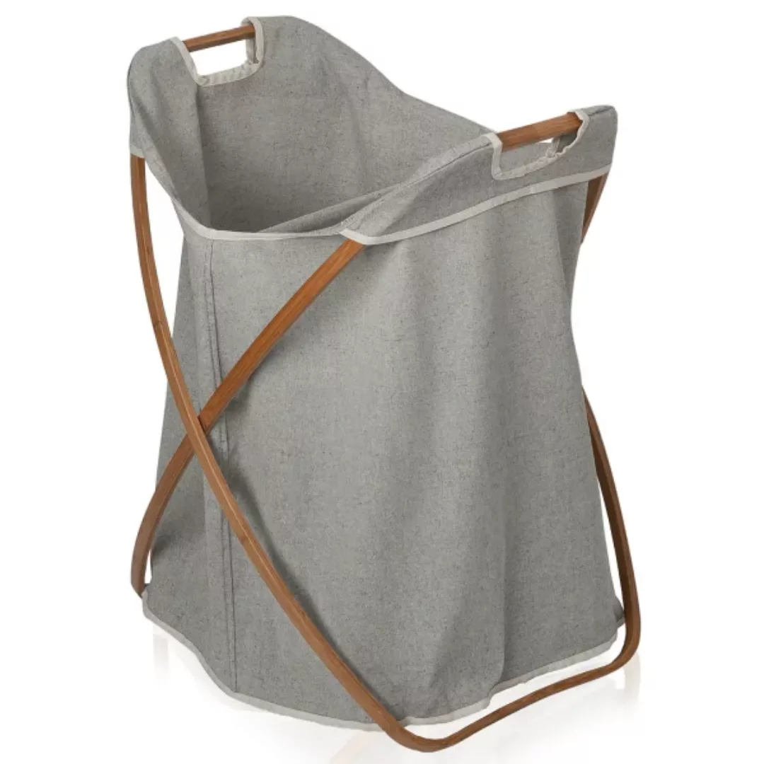 Möve Bamboo Klappbarer Wäschekorb - Farbe: grey - 081 (4-0780) günstig online kaufen