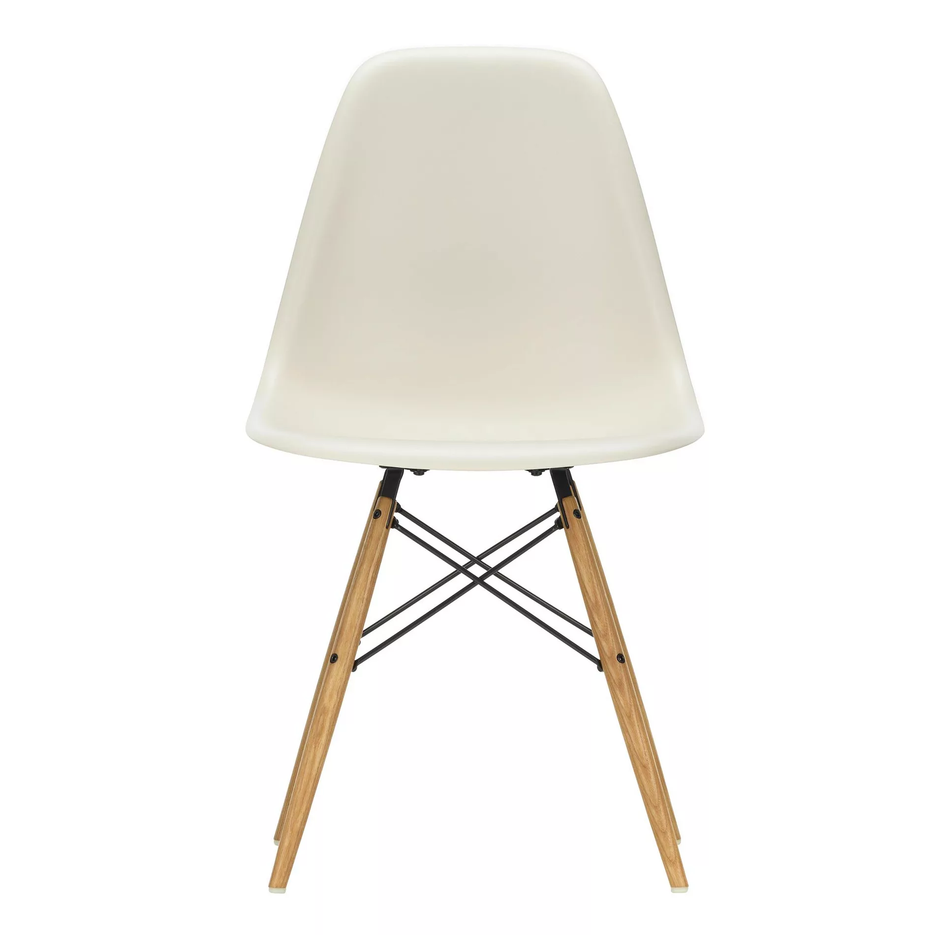 Vitra - Eames Plastic Side Chair DSW Gestell Esche - kieselstein/Sitzschale günstig online kaufen