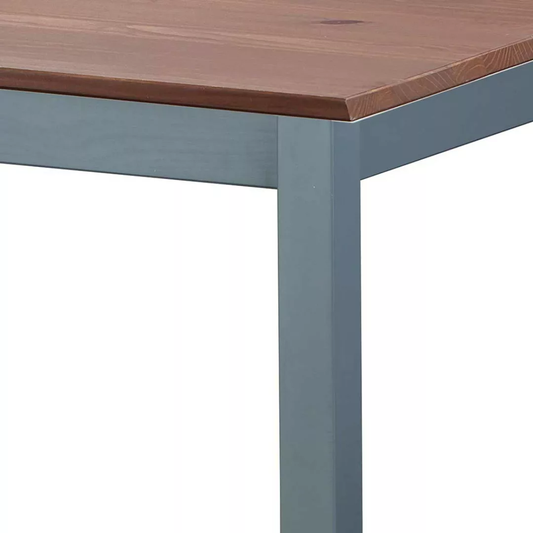 Zweifarbiger Holztisch in Grau Braun günstig online kaufen
