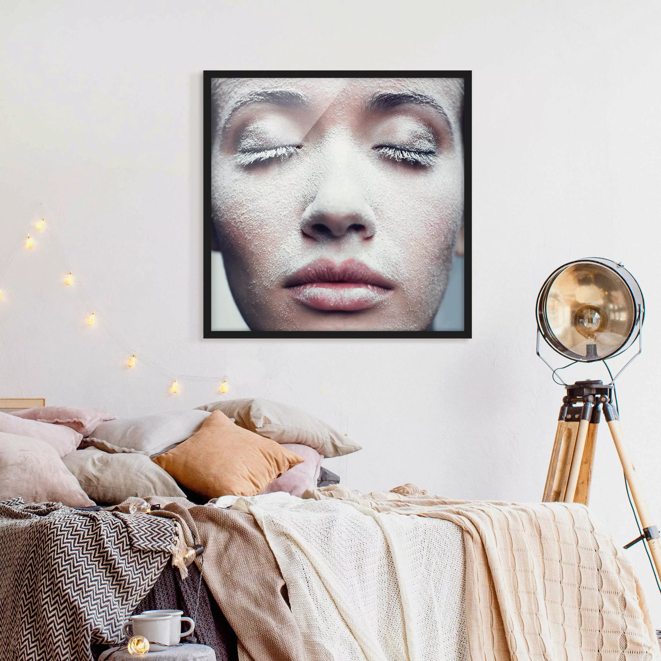 Bild mit Rahmen Portrait - Quadrat Frosty Close Up günstig online kaufen