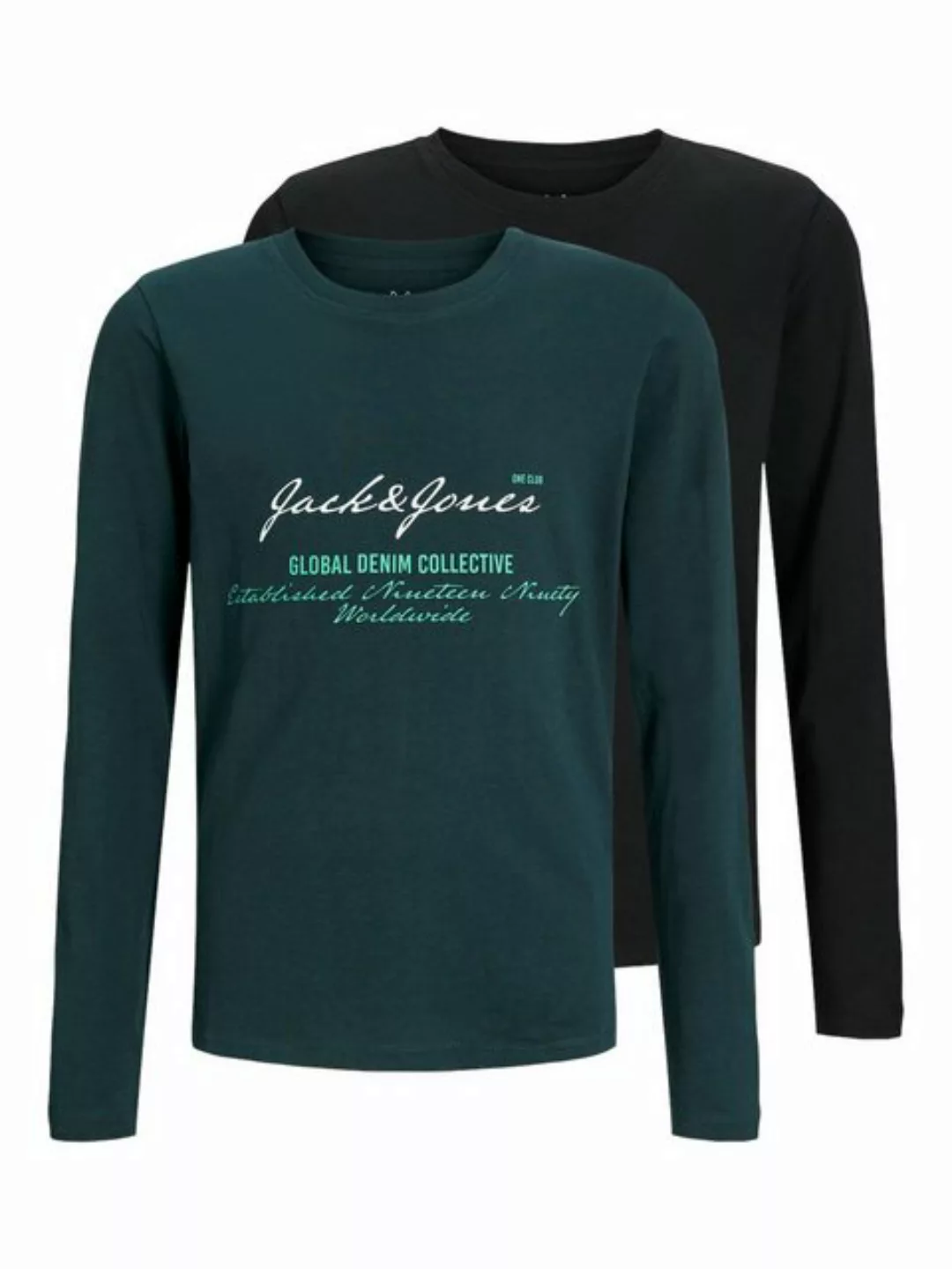 Jack & Jones Junior Langarmshirt JJGREAT B2S LOGO TEE LS 2PK MP JNR (Packun günstig online kaufen