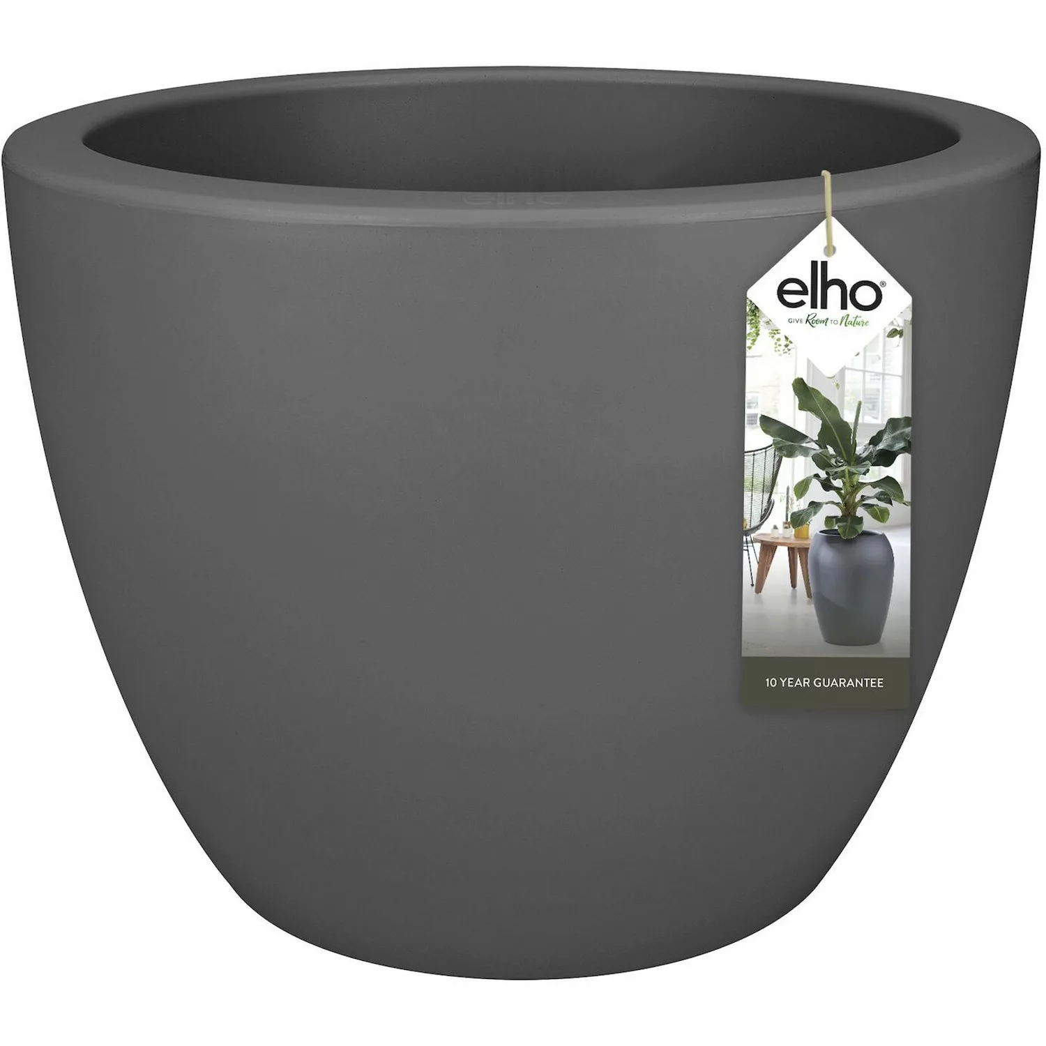 Elho Blumentopf Pure Soft mit Rollen Ø 49 cm Anthrazit günstig online kaufen