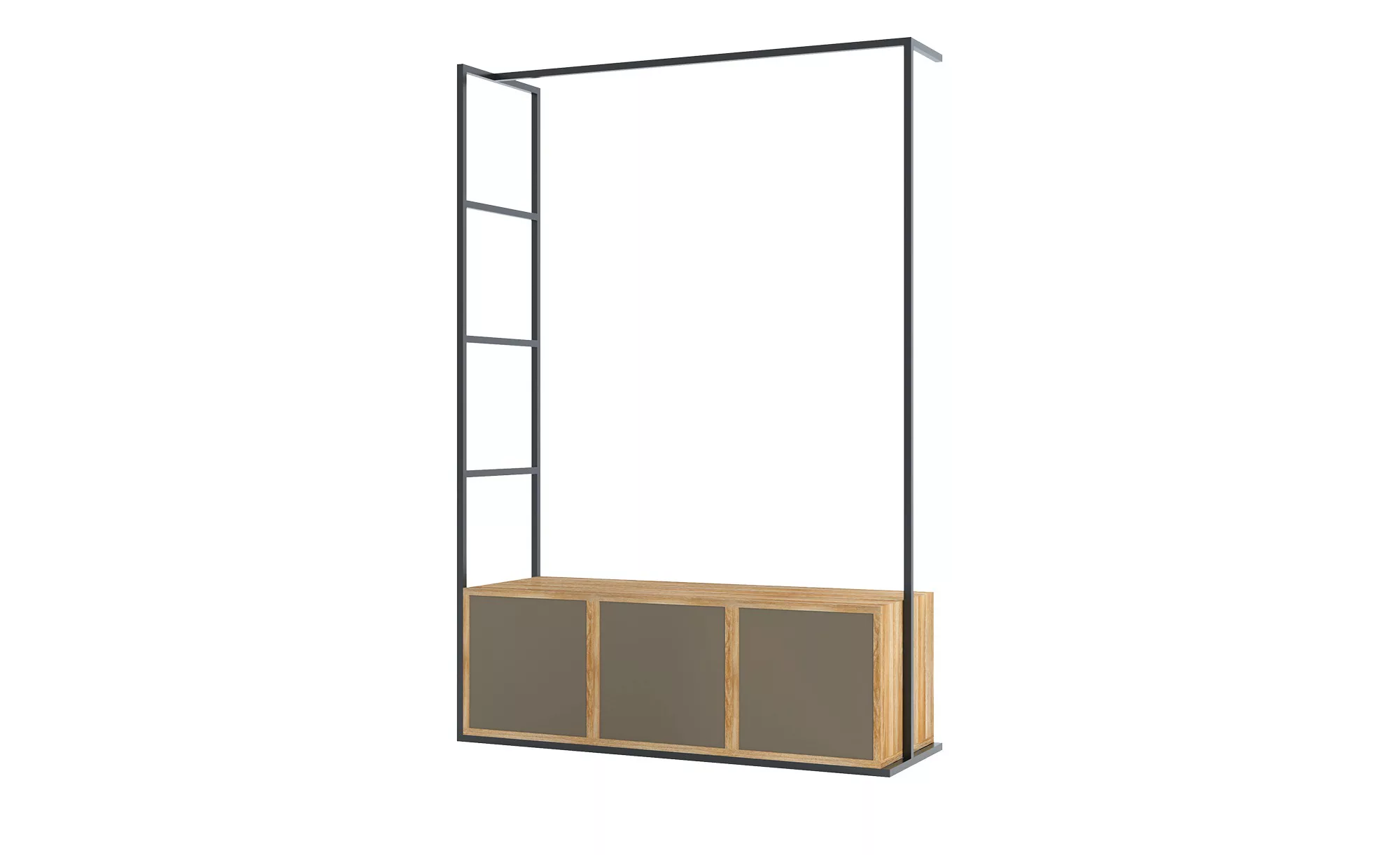 Kompaktgarderobe   Cube ¦ braun ¦ Maße (cm): B: 124 H: 185 T: 43 Garderoben günstig online kaufen