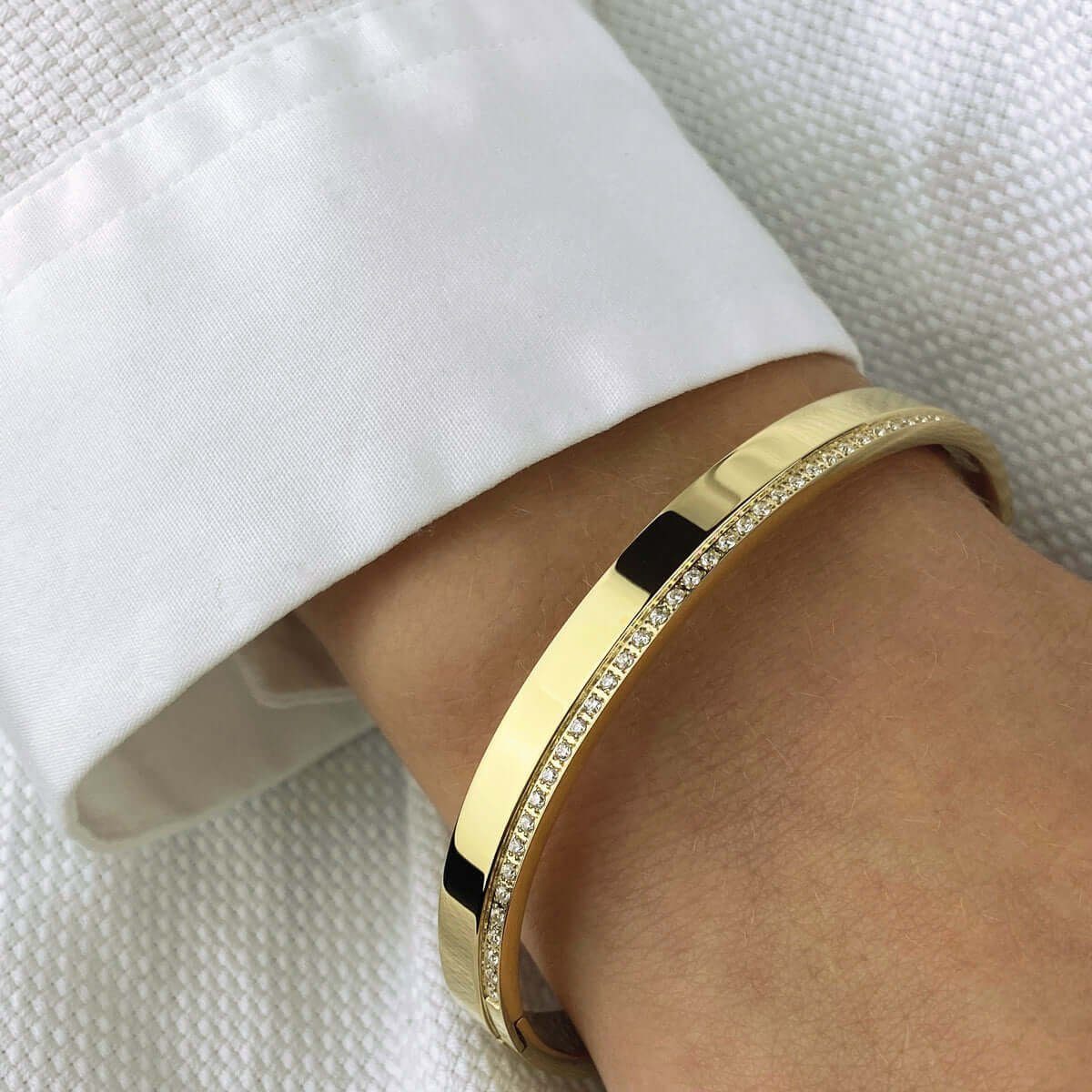 M&M Armreif Armreif Damen gold schlicht günstig online kaufen