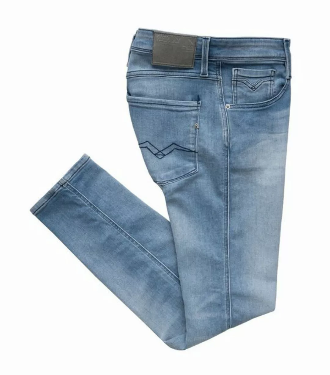 Replay Damen Jeans Jeanshose NEW LUZ - Skinny Fit Blau Light Blue Denim günstig online kaufen