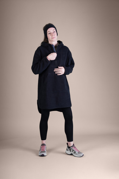 Soki Plush Dress In Dark Navy günstig online kaufen