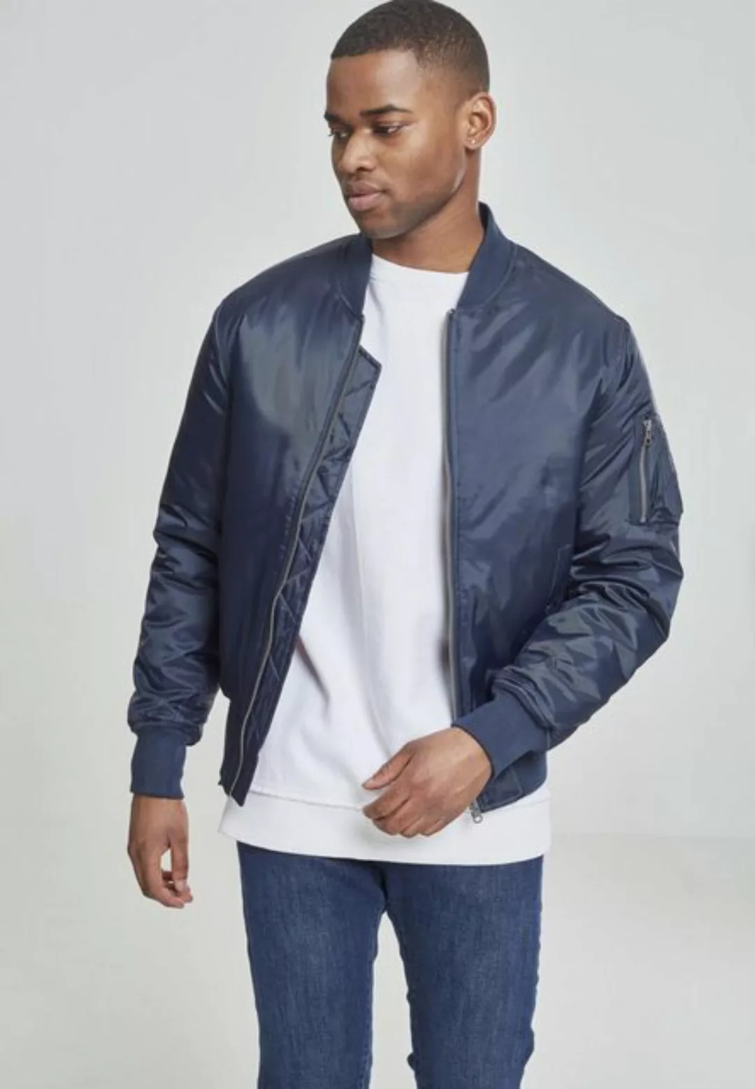 URBAN CLASSICS Bomberjacke TB861 - Basic Bomber Jacket navy L günstig online kaufen