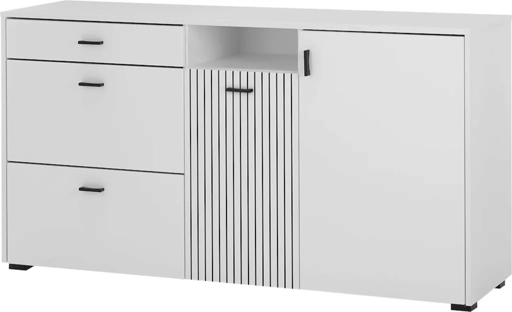 INOSIGN Sideboard "Hudson", in moderner Trendfarbe, Griffe aus Metall (Schw günstig online kaufen