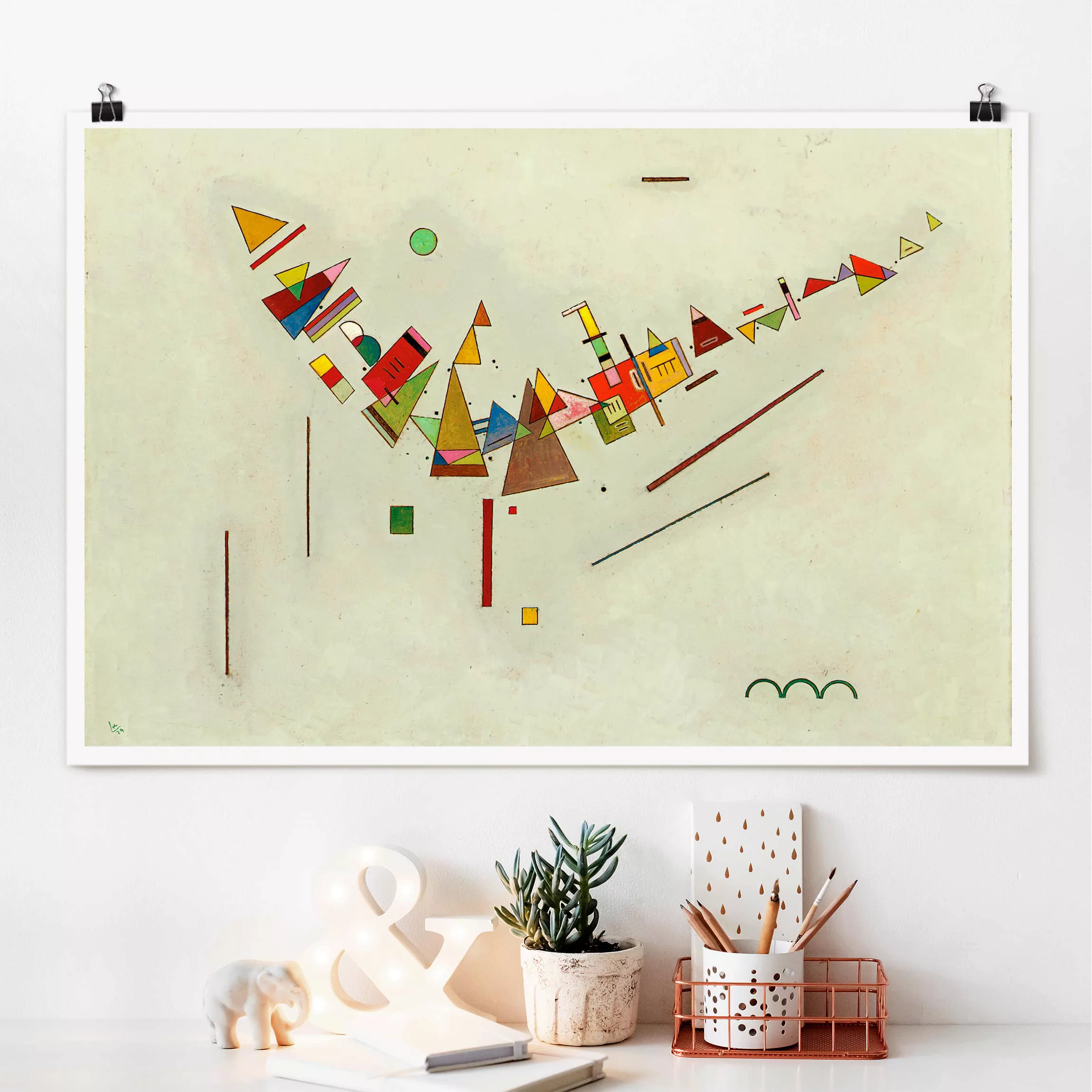 Poster Kunstdruck - Querformat Wassily Kandinsky - Winkelschwung günstig online kaufen