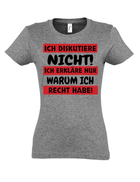 Youth Designz T-Shirt "Ich diskutiere nicht" Damen T-Shirt Print lustig Sta günstig online kaufen