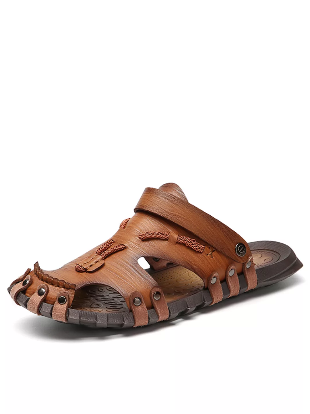 Herren No-glue Anti Slip Soft Water Beach Leder Gladiator Sandalen günstig online kaufen