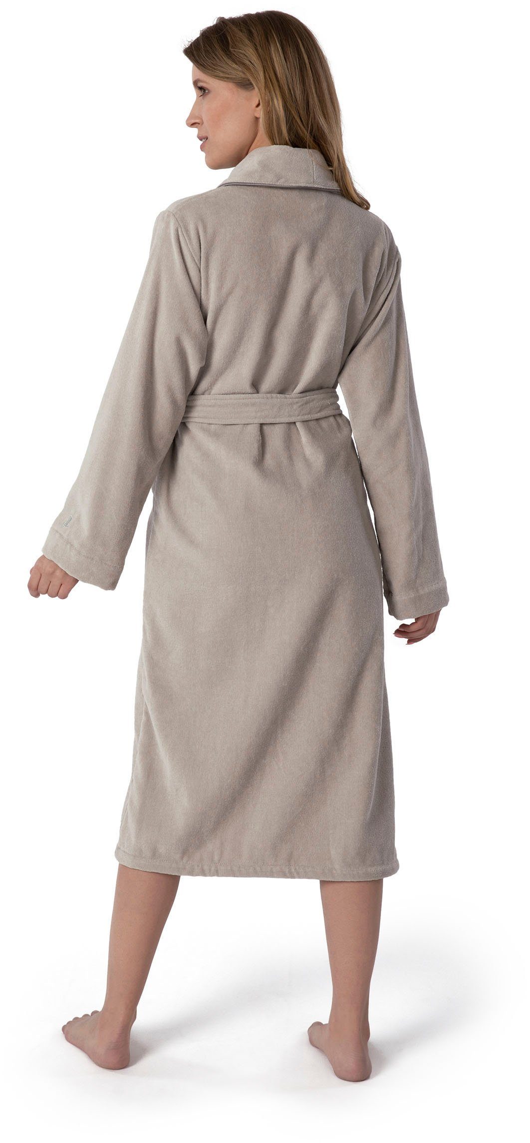 Möve Unisex-Bademantel Schalkragen Velours, ideal für günstig online kaufen