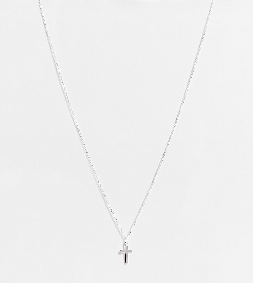 ASOS DESIGN Curve – Halskette aus Sterlingsilber mit Kreuzanhänger günstig online kaufen