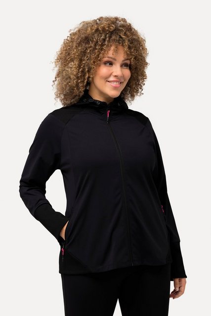 Ulla Popken Sweatjacke Funktions-Sweatjacke antibakteriell Rippbund günstig online kaufen