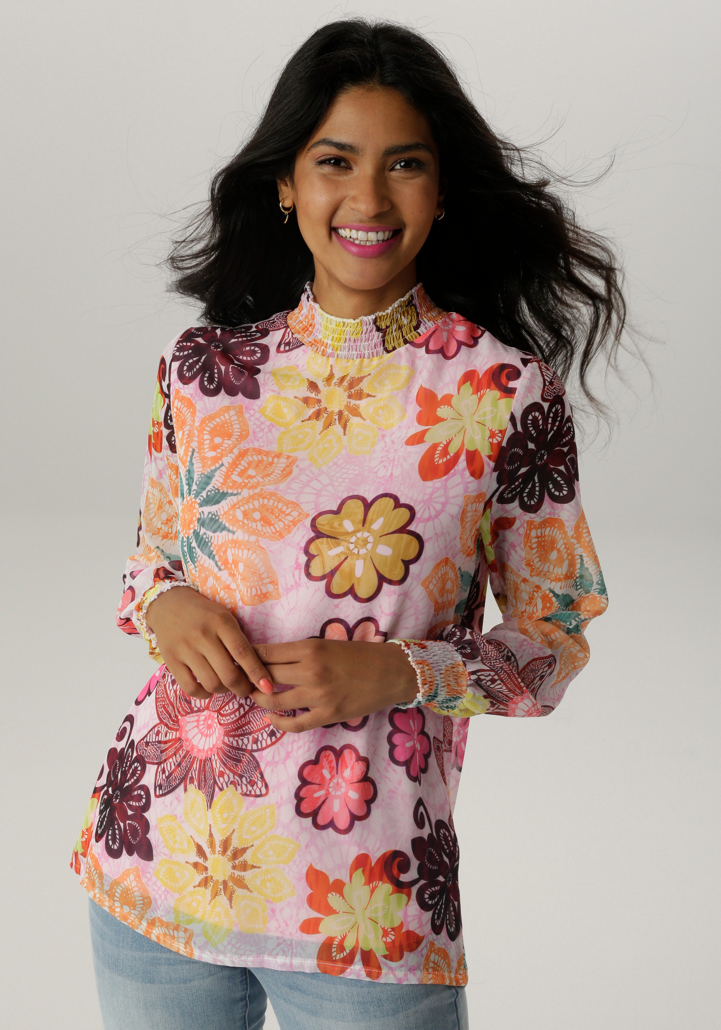 Aniston SELECTED Chiffonbluse mit Blumendruck und günstig online kaufen
