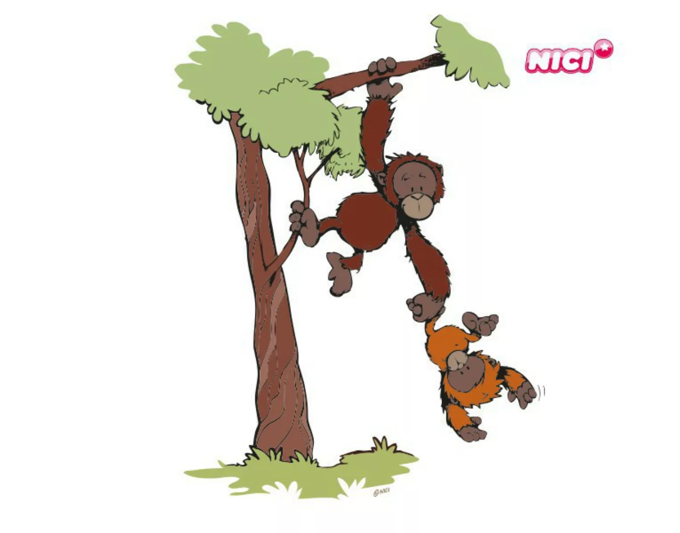 Wandtattoo Kinderzimmer NICI - Orang Utan - Kletterparty günstig online kaufen