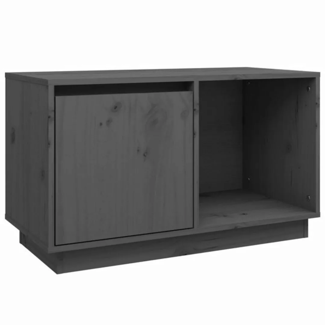 furnicato TV-Schrank Grau 74x35x44 cm Massivholz Kiefer (1-St) günstig online kaufen