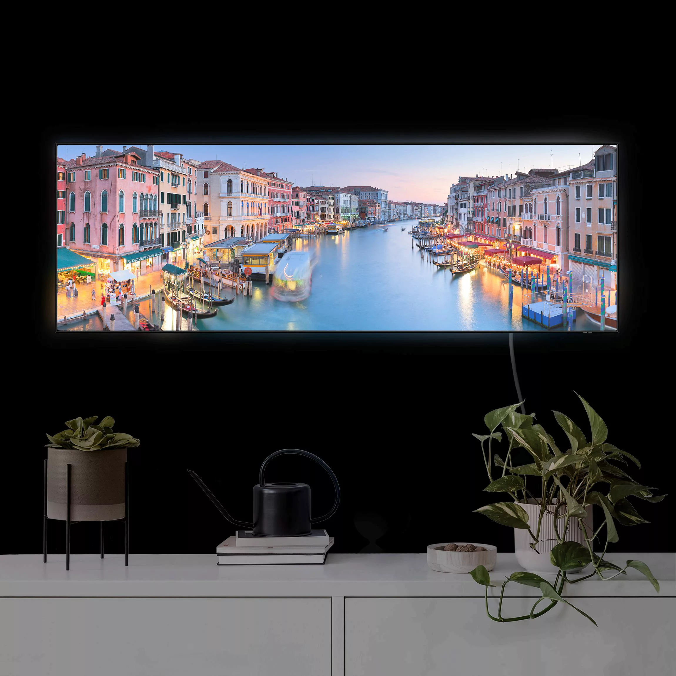 LED-Wechselbild Abendstimmung auf Canal Grande in Venedig günstig online kaufen