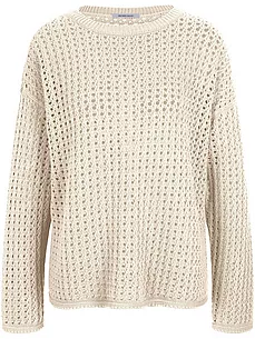 Pullover Rundhals-Ausschnitt Peter Hahn beige günstig online kaufen