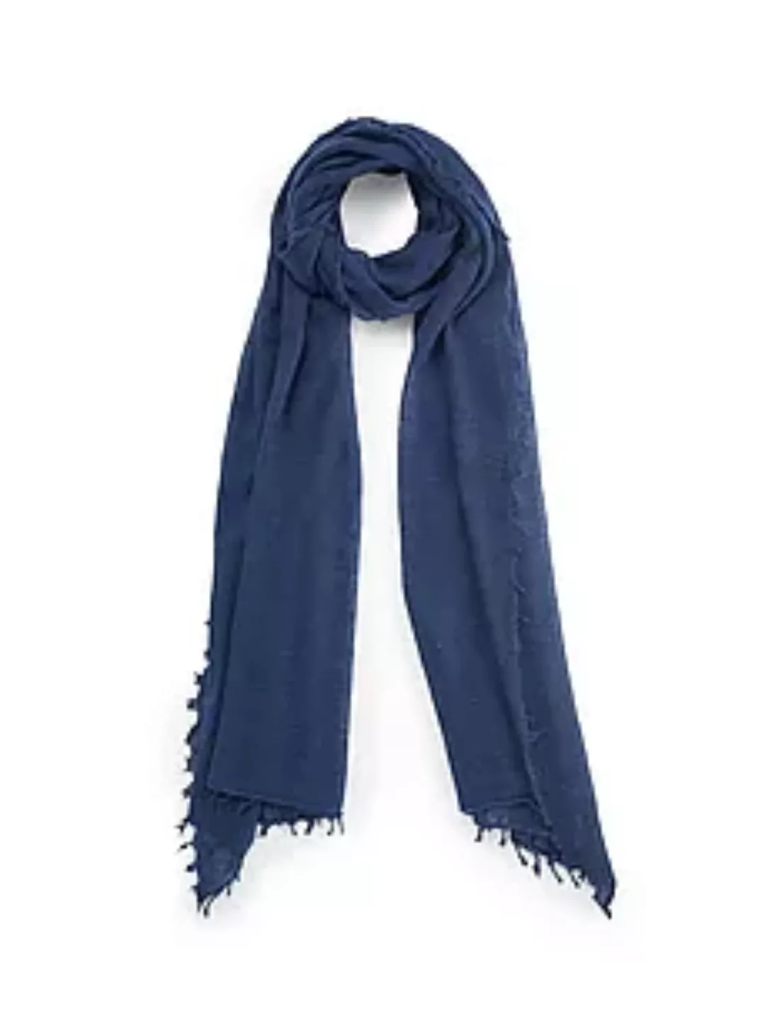 Strickschal aus 100% Premium-Kaschmir Peter Hahn Cashmere blau günstig online kaufen