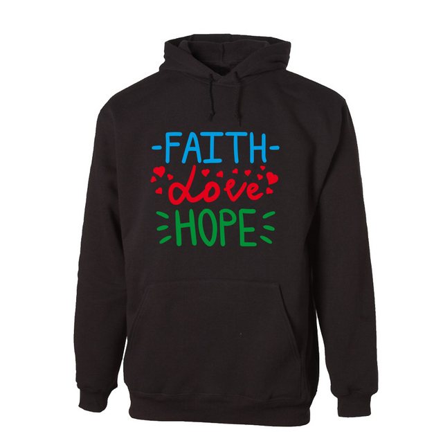 G-graphics Hoodie Faith Love Hope Unisex mit trendigem Frontprint mit Spruc günstig online kaufen