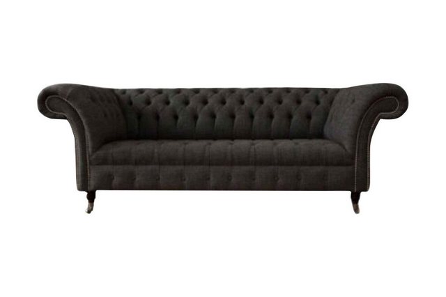 Xlmoebel Sofa Grau Chesterfield Vier­sitzer Couch Sofa Sitzmöbel 4 Sitzer, günstig online kaufen