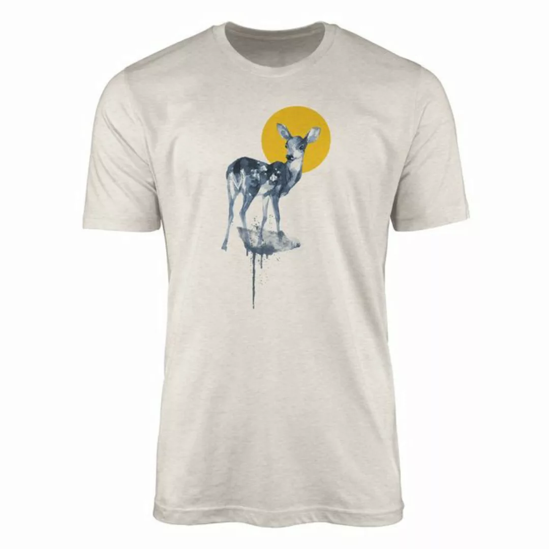 Sinus Art T-Shirt Herren Shirt 100% gekämmte Bio-Baumwolle T-Shirt Aquarell günstig online kaufen