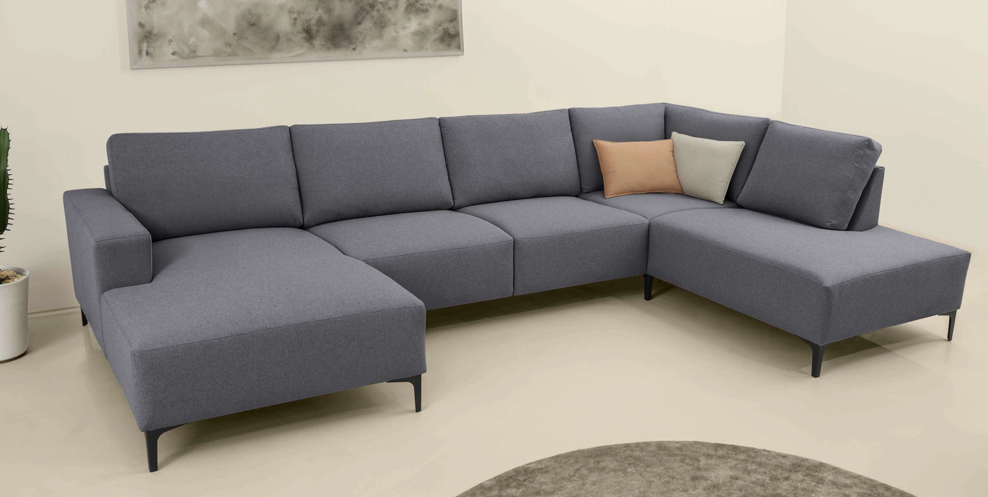 Home affaire Wohnlandschaft "Tournon U-Form, XXL Sofa, Breite 333 cm, Webst günstig online kaufen