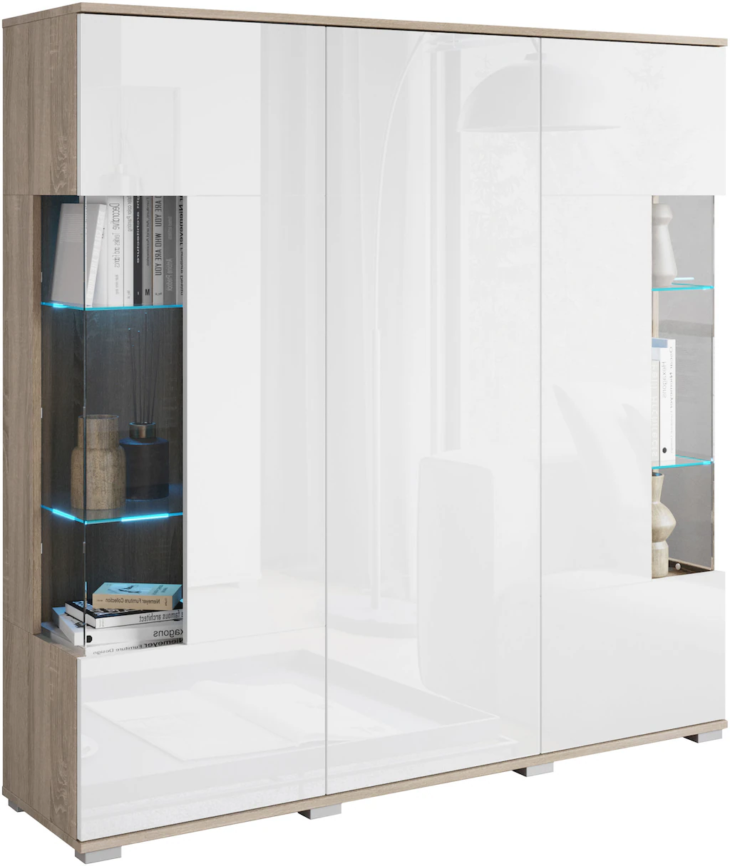 INOSIGN Highboard "Kenia", (1 St.), Modernes Highboard, mit Glastüren, Brei günstig online kaufen