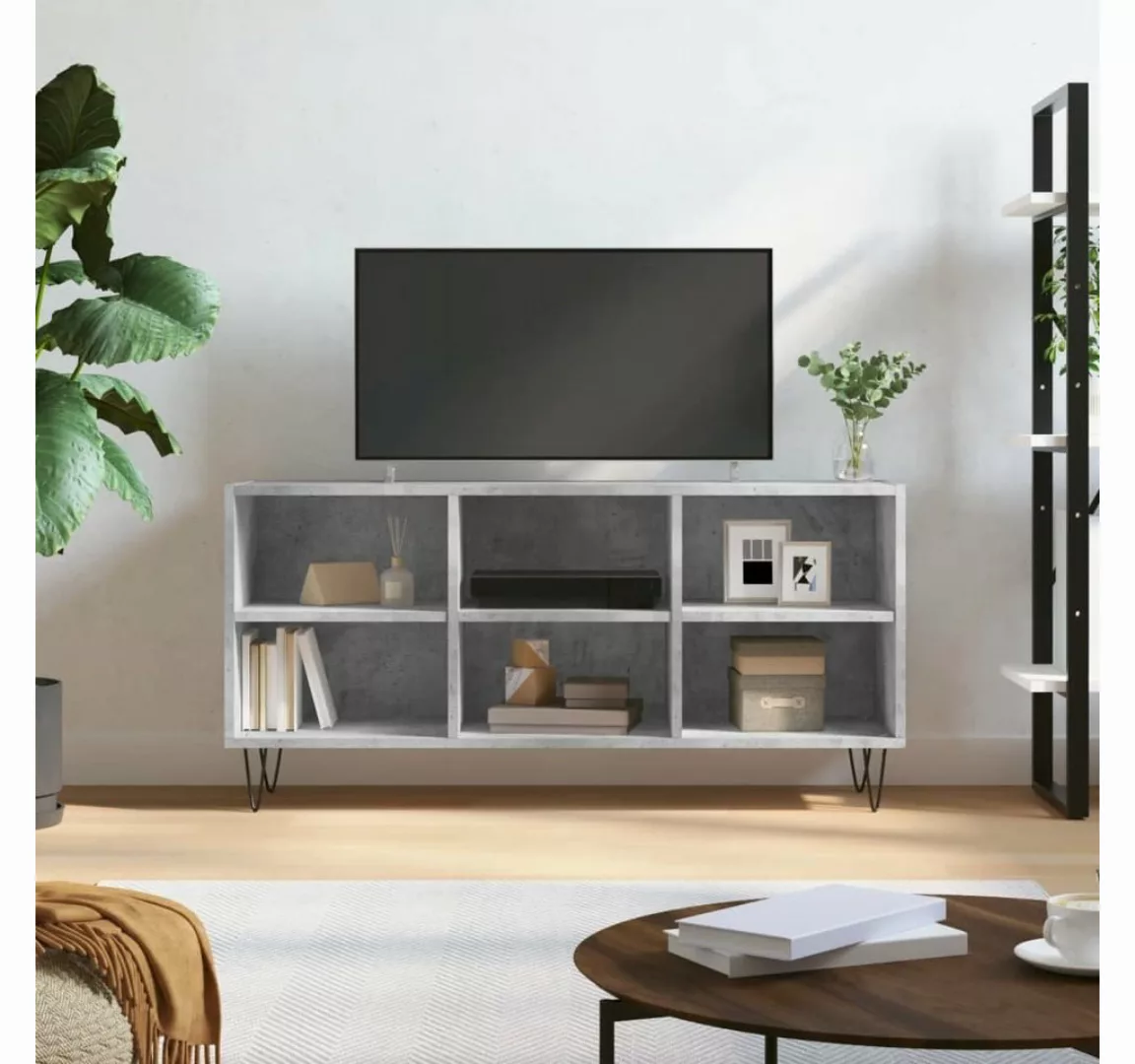 vidaXL TV-Schrank TV-Schrank Betongrau 103,5x30x50 cm Holzwerkstoff günstig online kaufen