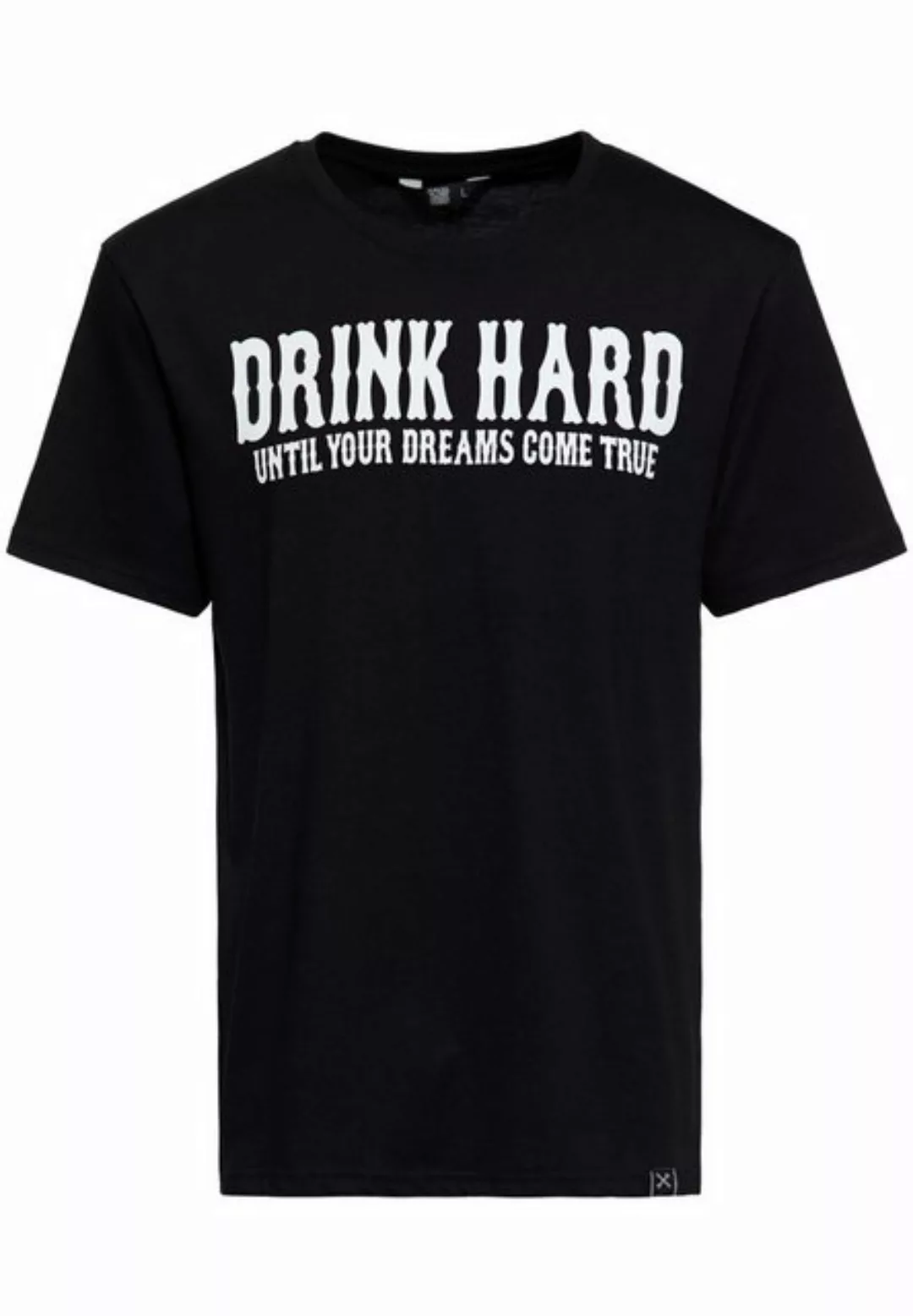 KingKerosin Print-Shirt Drink Hard mit Statement Spruch günstig online kaufen