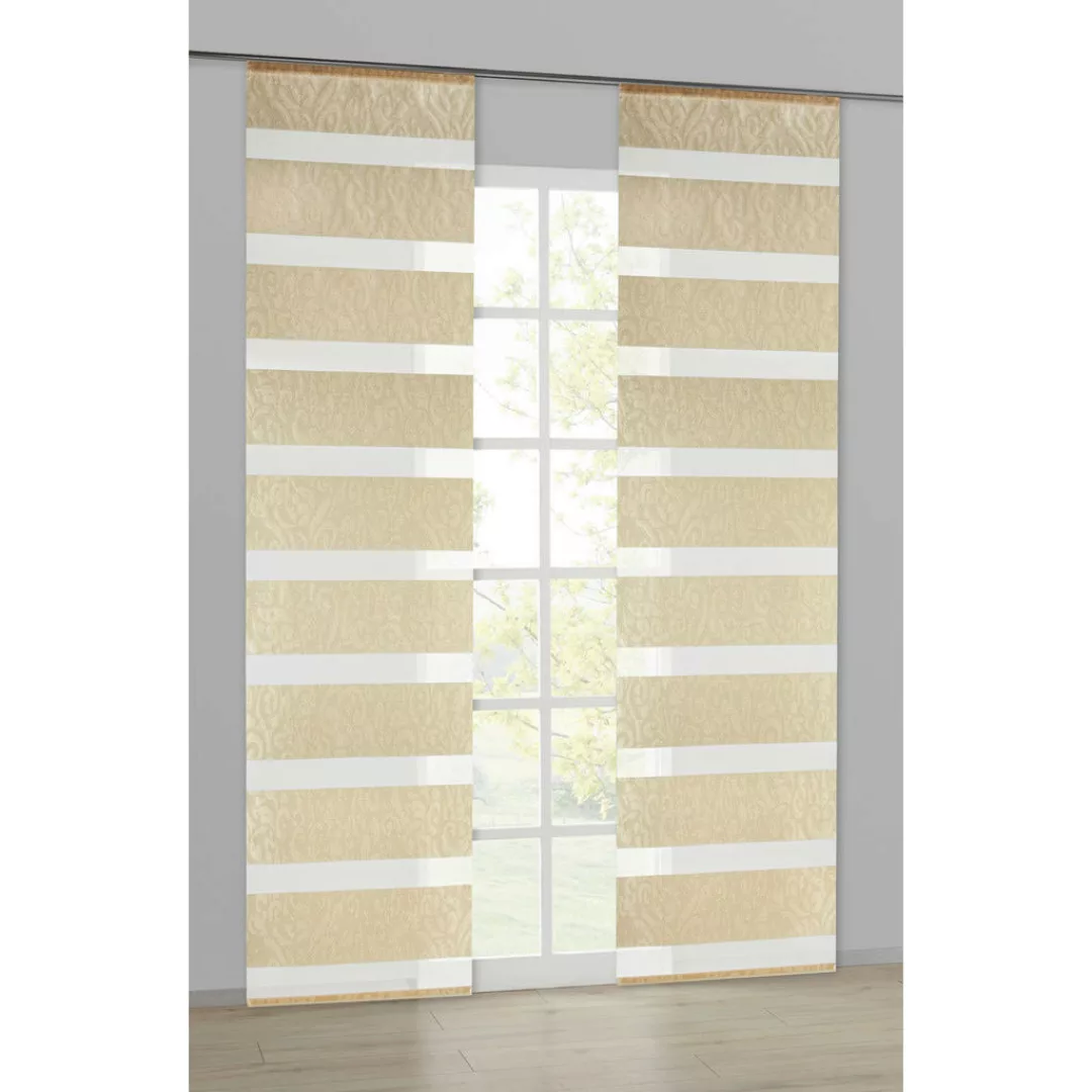 Schiebevorhang Mandy beige B/L: ca. 60x245 cm günstig online kaufen